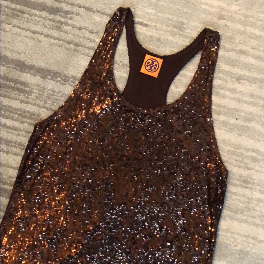 Tory Burch Sequin Racer Back Tank